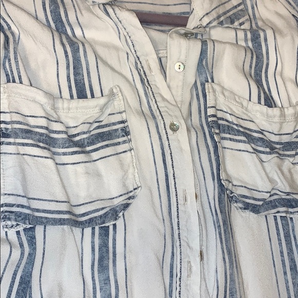 Design Lab Blue and White Button-Down - Picture 4 of 4